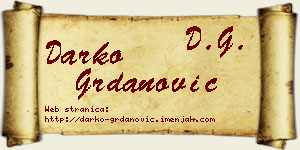 Darko Grdanović vizit kartica